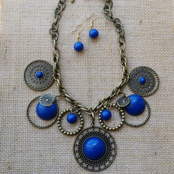 Jewelry - Brass Statement Necklace Set